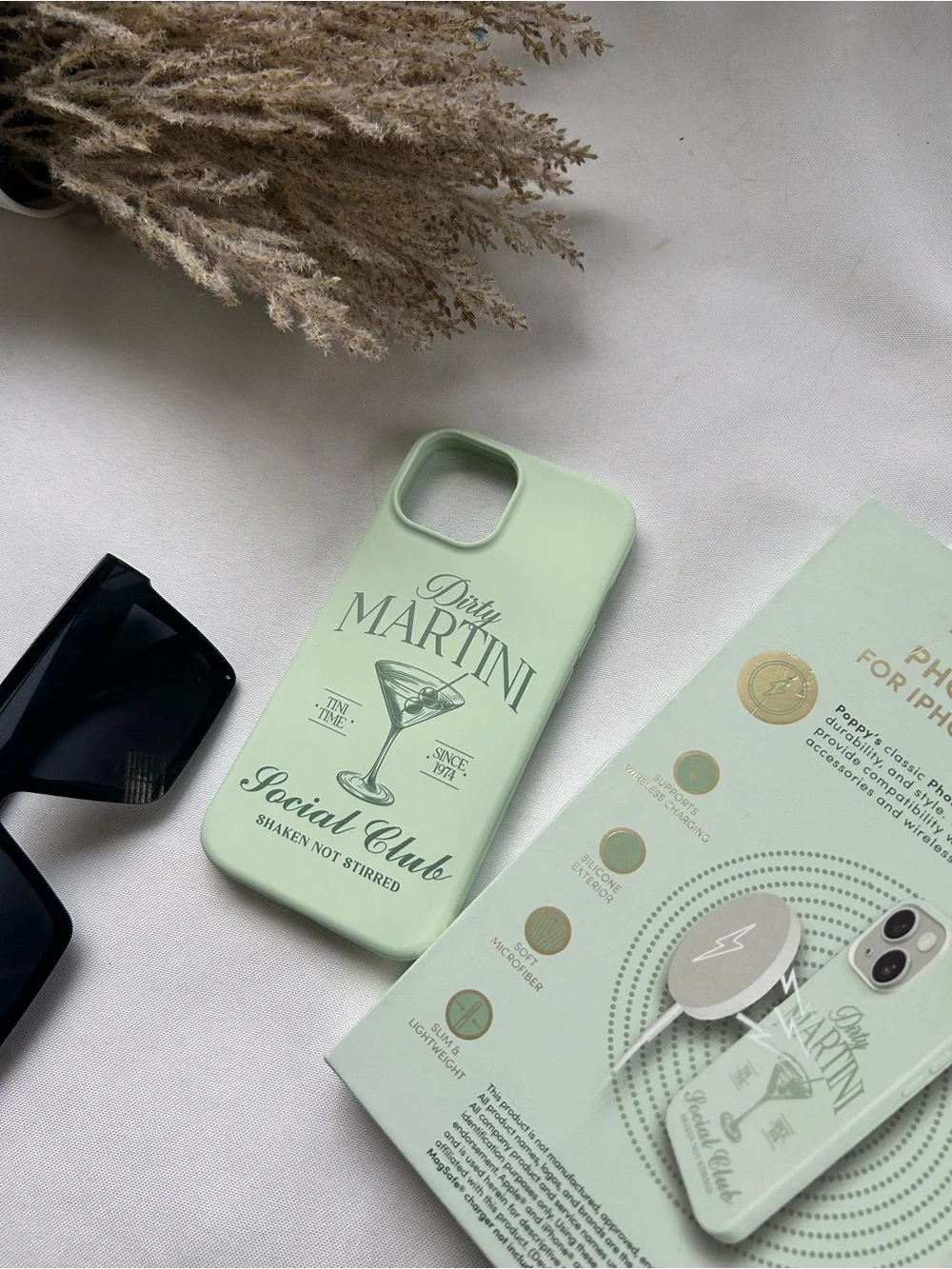 Dirty Martini Social Club iPhone Case - Mint Green new